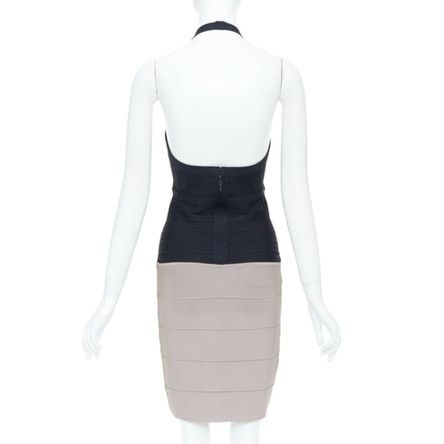 Women's Herve Leger Colorblock Bandage Mini Dress