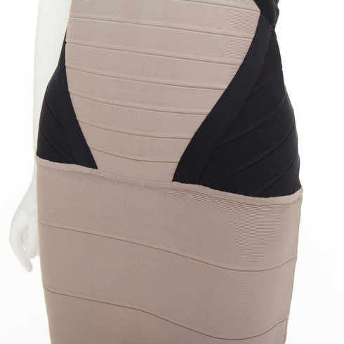 Women's Herve Leger Colorblock Bandage Mini Dress
