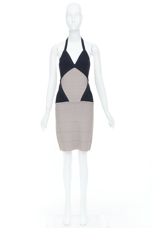 Women's Herve Leger Colorblock Bandage Mini Dress