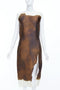Women's Prada 2023 Runway Brown Satin Dress
