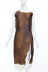 Women's Prada 2023 Runway Brown Satin Dress