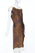 Women's Prada 2023 Runway Brown Satin Dress