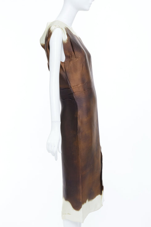 Women's Prada 2023 Runway Brown Satin Dress