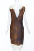 Women's Prada 2023 Runway Brown Satin Dress