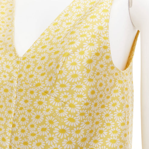 Women's Gucci 2025 Yellow Daisy Jacquard Silk Mini Dress