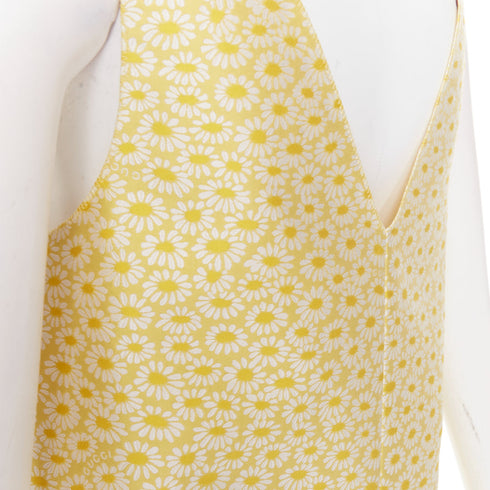 Women's Gucci 2025 Yellow Daisy Jacquard Silk Mini Dress