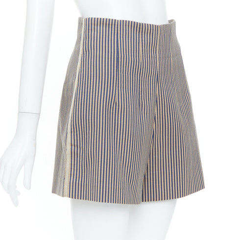Women's Fendi Blue Striped Tailored Shorts