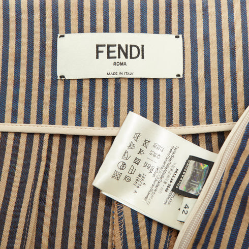 Women's Fendi Blue Striped Tailored Shorts
