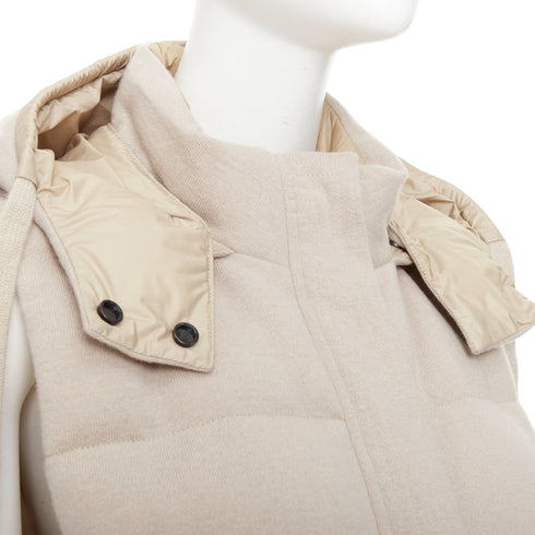 Women's Brunello Cucinelli Cashmere Beige Puffer Vest