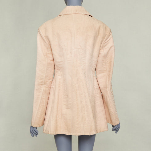Women's Prada 2022 Runway Opal Slub Pink Corset Jacket