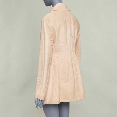 Women's Prada 2022 Runway Opal Slub Pink Corset Jacket