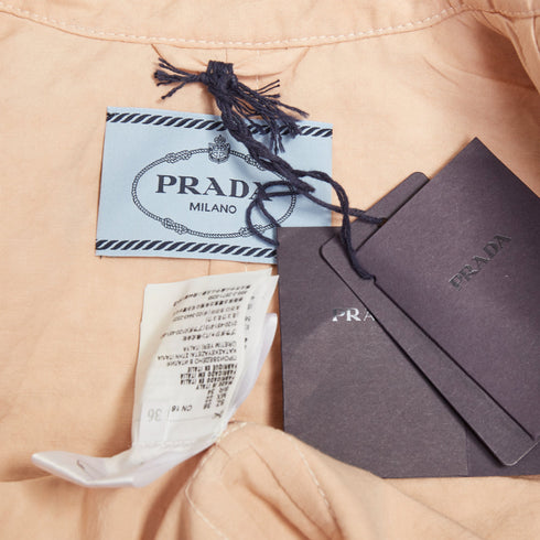 Women's Prada 2022 Runway Opal Slub Pink Corset Jacket