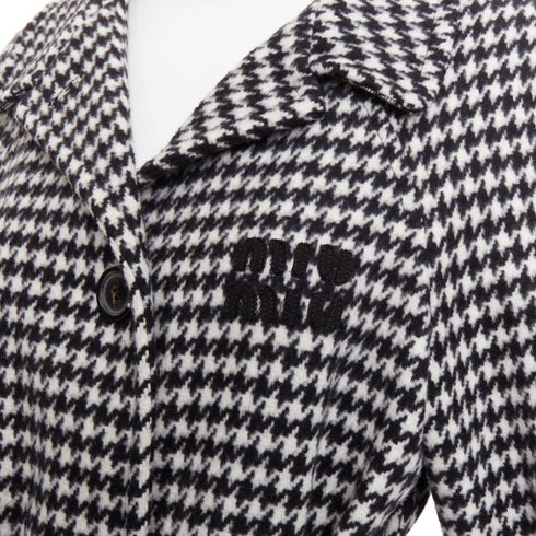 Women's Miu Miu 2022 Houndstooth Wool Coat