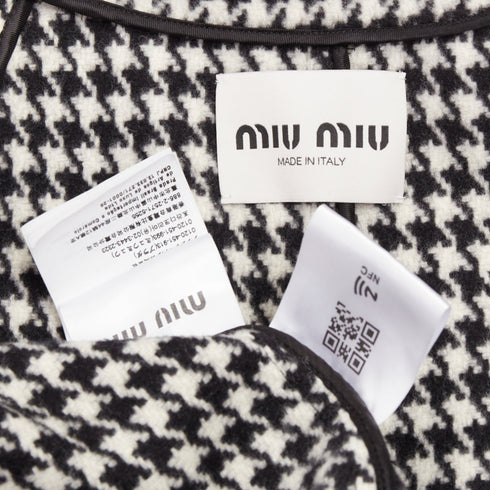 Women's Miu Miu 2022 Houndstooth Wool Coat