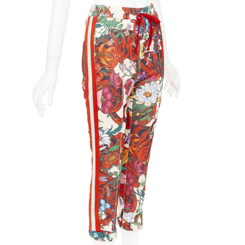 Women's Gucci 2018 Red Flora Trackpants