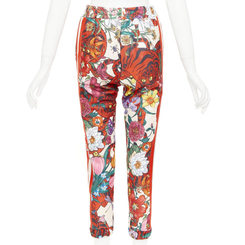 Women's Gucci 2018 Red Flora Trackpants