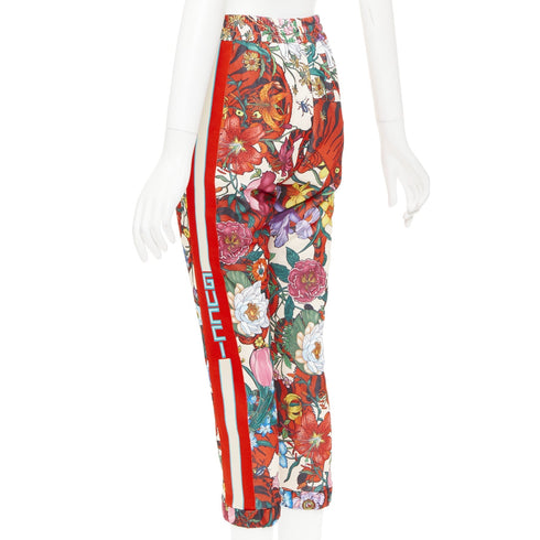 Women's Gucci 2018 Red Flora Trackpants