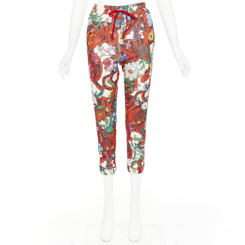 Women's Gucci 2018 Red Flora Trackpants