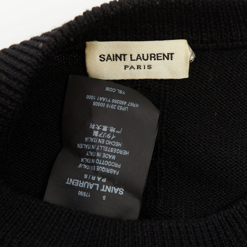 Women's Saint Laurent 2016 Black Raglan Sleeve Sweater