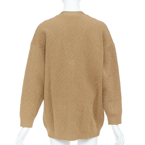 Women's Fendi Skims 2021 Runway Monogram Knit Cardigan