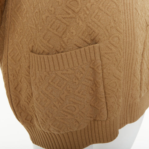 Women's Fendi Skims 2021 Runway Monogram Knit Cardigan