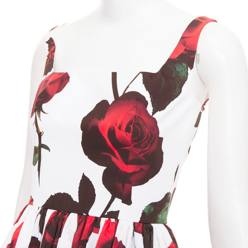 Women's Alexander McQueen 2024 Tudor Rose Skater Mini Dress