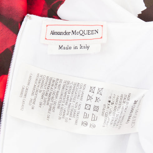 Women's Alexander McQueen 2024 Tudor Rose Skater Mini Dress