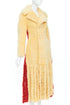 Women's Bottega Veneta 2020 Runway Yellow Red Fur Fringe Coat