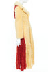 Women's Bottega Veneta 2020 Runway Yellow Red Fur Fringe Coat
