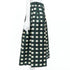 Women's Prada 2022 Runway Green Cream Check Silk Midi Skirt