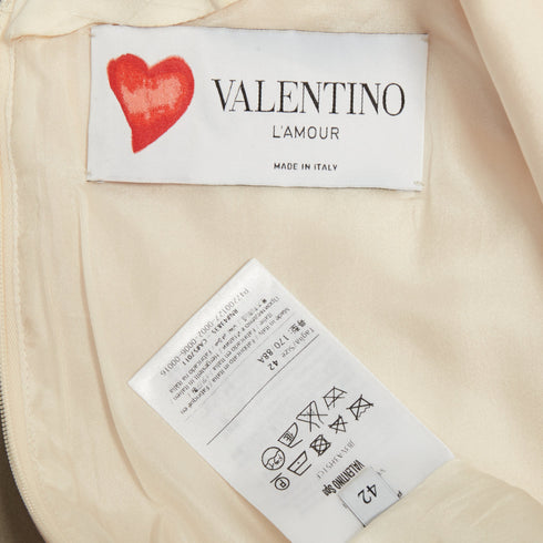 Women's Valentino Ivory Silk Lace Collar Dress