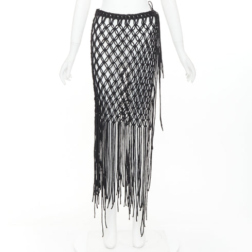 Women's Dries Van Noten 2023 Runway Macrame Fringe Skirt