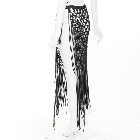 Women's Dries Van Noten 2023 Runway Macrame Fringe Skirt