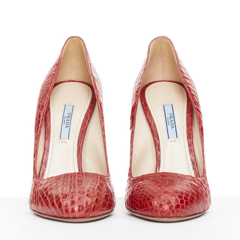 Women's Prada 2012 Runway Red Rocket Flame Pump