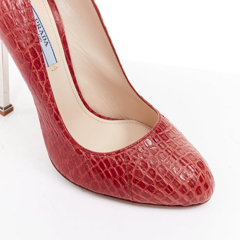 Women's Prada 2012 Runway Red Rocket Flame Pump