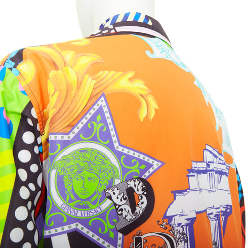 Men's Versace 2020 Runway Pop Temple Shirt Jacket