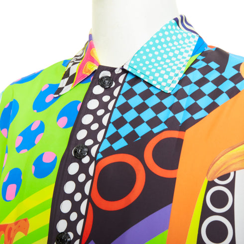 Men's Versace 2020 Runway Pop Temple Shirt Jacket
