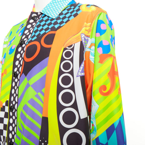 Men's Versace 2020 Runway Pop Temple Shirt Jacket