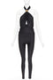 Women's Saint Laurent 2022 Runway Black Halter Jumpsuit
