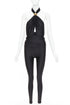 Women's Saint Laurent 2022 Runway Black Halter Jumpsuit