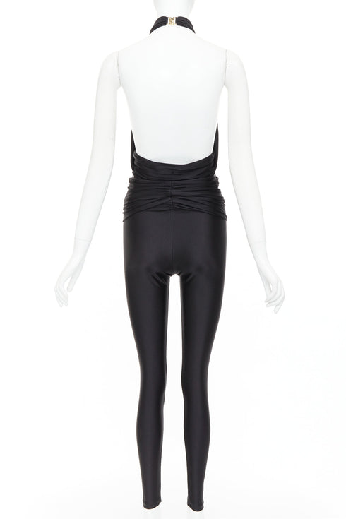 Women's Saint Laurent 2022 Runway Black Halter Jumpsuit