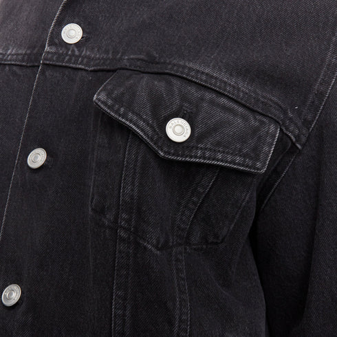Women's Balenciaga Grey Denim Power Shoulder Jacket