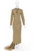 Women's Prada 2023 Runway Brown Poplin Safari Gown