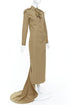 Women's Prada 2023 Runway Brown Poplin Safari Gown