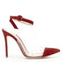 Women's Gianvito Rossi Plexi Red Suede PVC Pump
