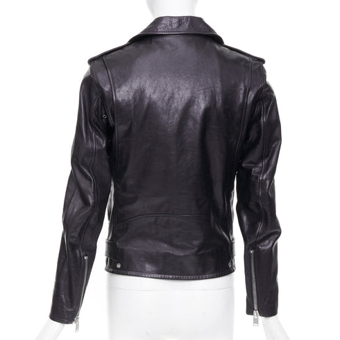 Men's Saint Laurent 2016 Black Leather L17 Buckled Biker Jacket