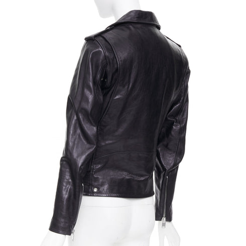 Men's Saint Laurent 2016 Black Leather L17 Buckled Biker Jacket