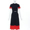 Women's Alexander McQueen 2018 Black Red Chevron Crop Top Skirt Set