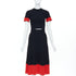 Women's Alexander McQueen 2018 Black Red Chevron Crop Top Skirt Set