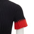 Women's Alexander McQueen 2018 Black Red Chevron Crop Top Skirt Set